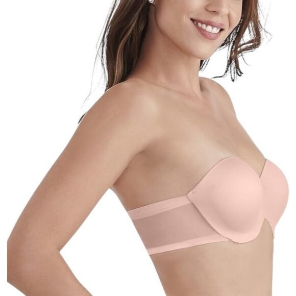 Vanity Fair Size 36DD Buff Nearly Invisible Strapless‎ Underwire Bra #74202 - Picture 2 of 10